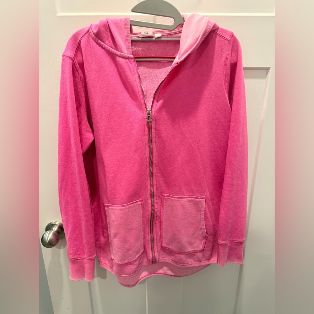 GAP Pink Full Zip Hoodie Medium Fleece Sweatshirt Casual Athleisure